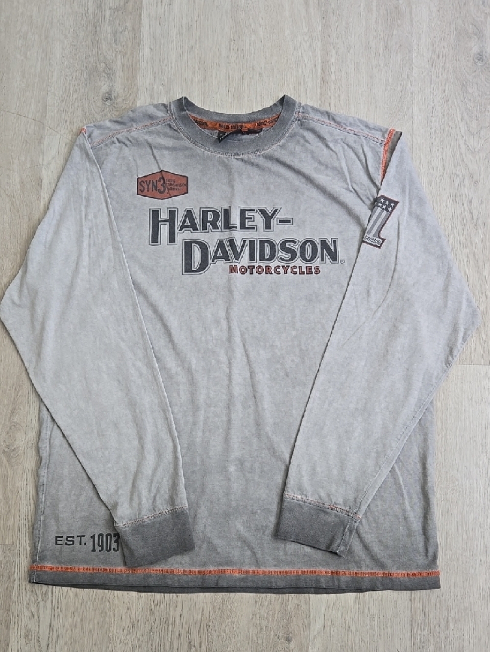 Harley Davidson Long Sleeve Tee Size XL - Picture 3 of 13